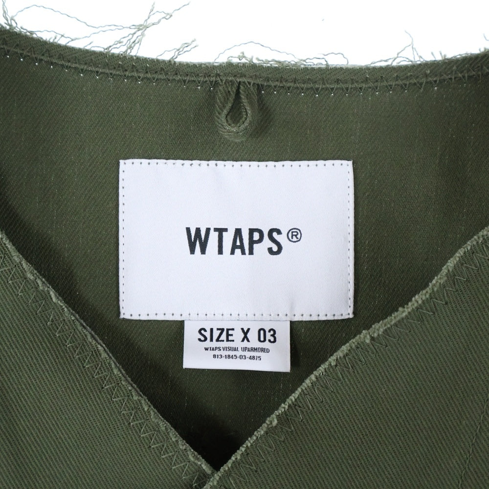 WTAPS(ダブルタップス) 24SS Scout 01 / LS / Cotton. Twill. 03 スカウト ボタンダウン マルチポケット ツイル ミリタリージャケット カーキー 241WVDT-SHM03
