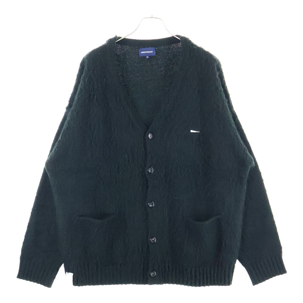 DESCENDANT(ディセンダント) 22AW NURSE KNIT CARDIGAN ナース ニット Vネック ボタンダウン ロングスリーブ 長袖カーディガン ブラック 222MADS-KNM01