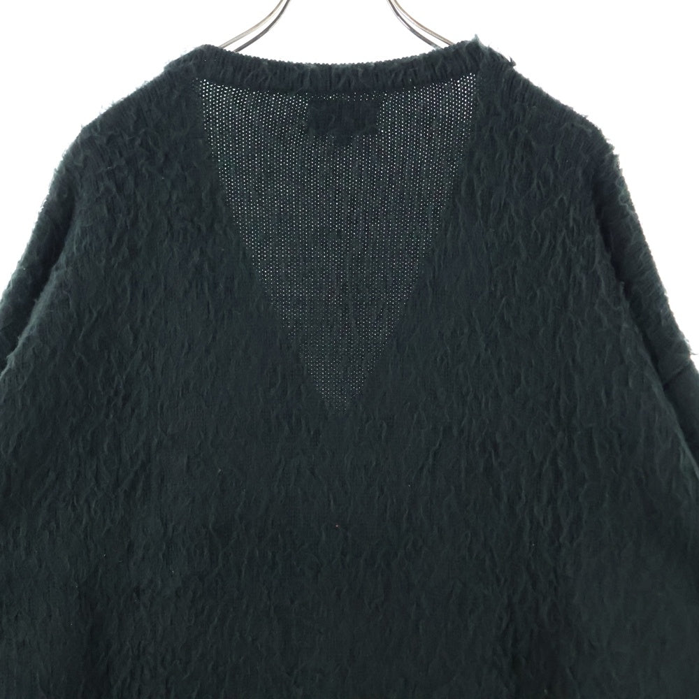 DESCENDANT(ディセンダント) 22AW NURSE KNIT CARDIGAN ナース ニット Vネック ボタンダウン ロングスリーブ 長袖カーディガン ブラック 222MADS-KNM01