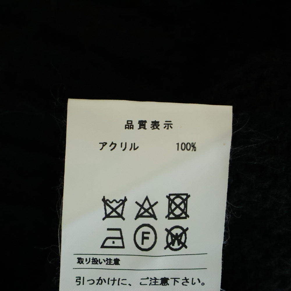 DESCENDANT(ディセンダント) 22AW NURSE KNIT CARDIGAN ナース ニット Vネック ボタンダウン ロングスリーブ 長袖カーディガン ブラック 222MADS-KNM01
