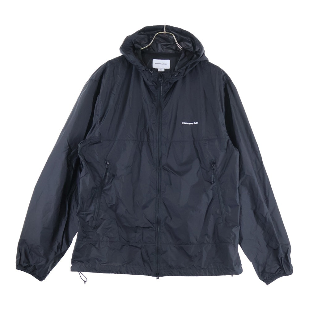 THISISNEVERTHAT(ディスイズネバーザット) T-Light Jacket ジップアップ フーデットシェルジャケット ブラック TN230WOWLS02