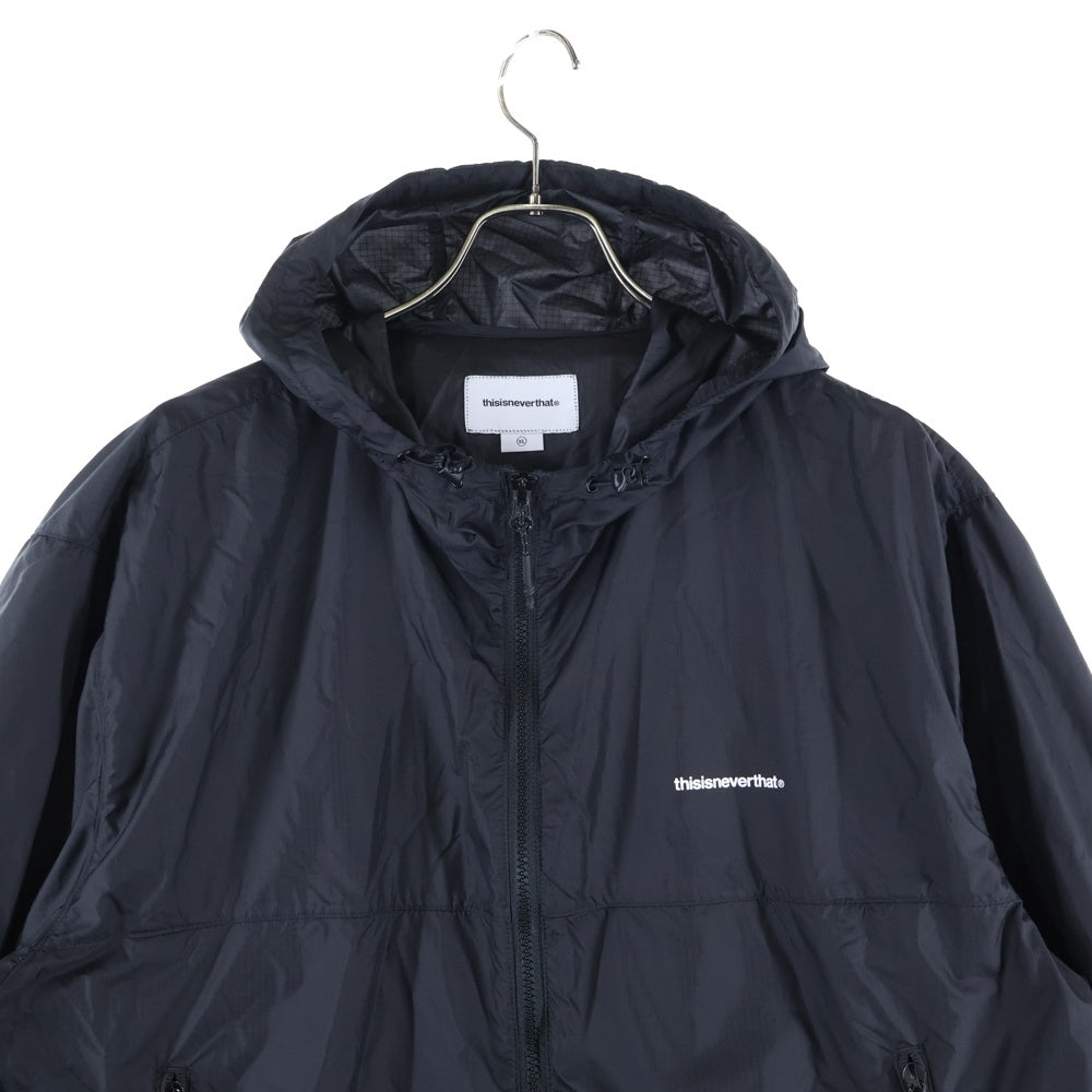 THISISNEVERTHAT(ディスイズネバーザット) T-Light Jacket ジップアップ フーデットシェルジャケット ブラック TN230WOWLS02