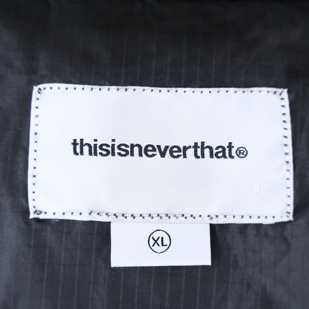 THISISNEVERTHAT(ディスイズネバーザット) T-Light Jacket ジップアップ フーデットシェルジャケット ブラック TN230WOWLS02