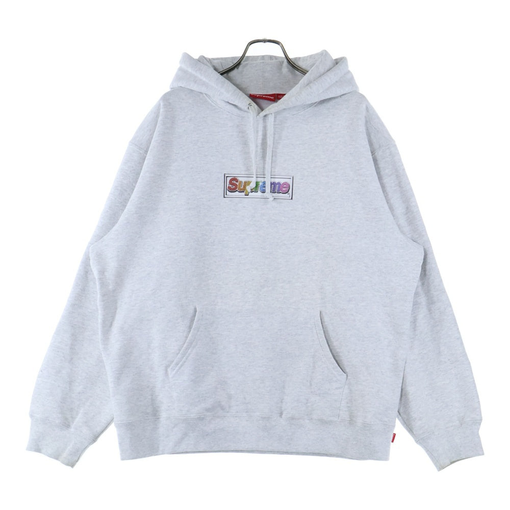 SUPREME(シュプリーム) 22SS Bling Box Logo Hooded Sweatshirt ブリングボックスロゴ スウェット プルオーバーパーカー グレー