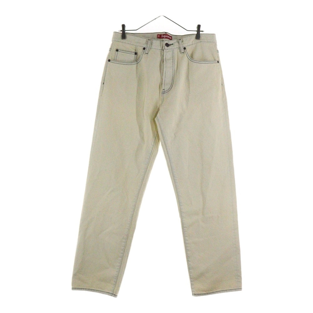 SUPREME(シュプリーム) 25SS Regular Jean Bleached ロゴ スター レギュラー デニム ブリーチ ジーンズ パンツ アイボリー