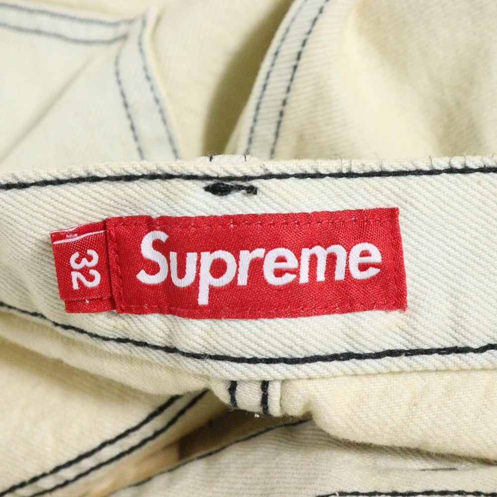 SUPREME(シュプリーム) 25SS Regular Jean Bleached ロゴ スター レギュラー デニム ブリーチ ジーンズ パンツ アイボリー