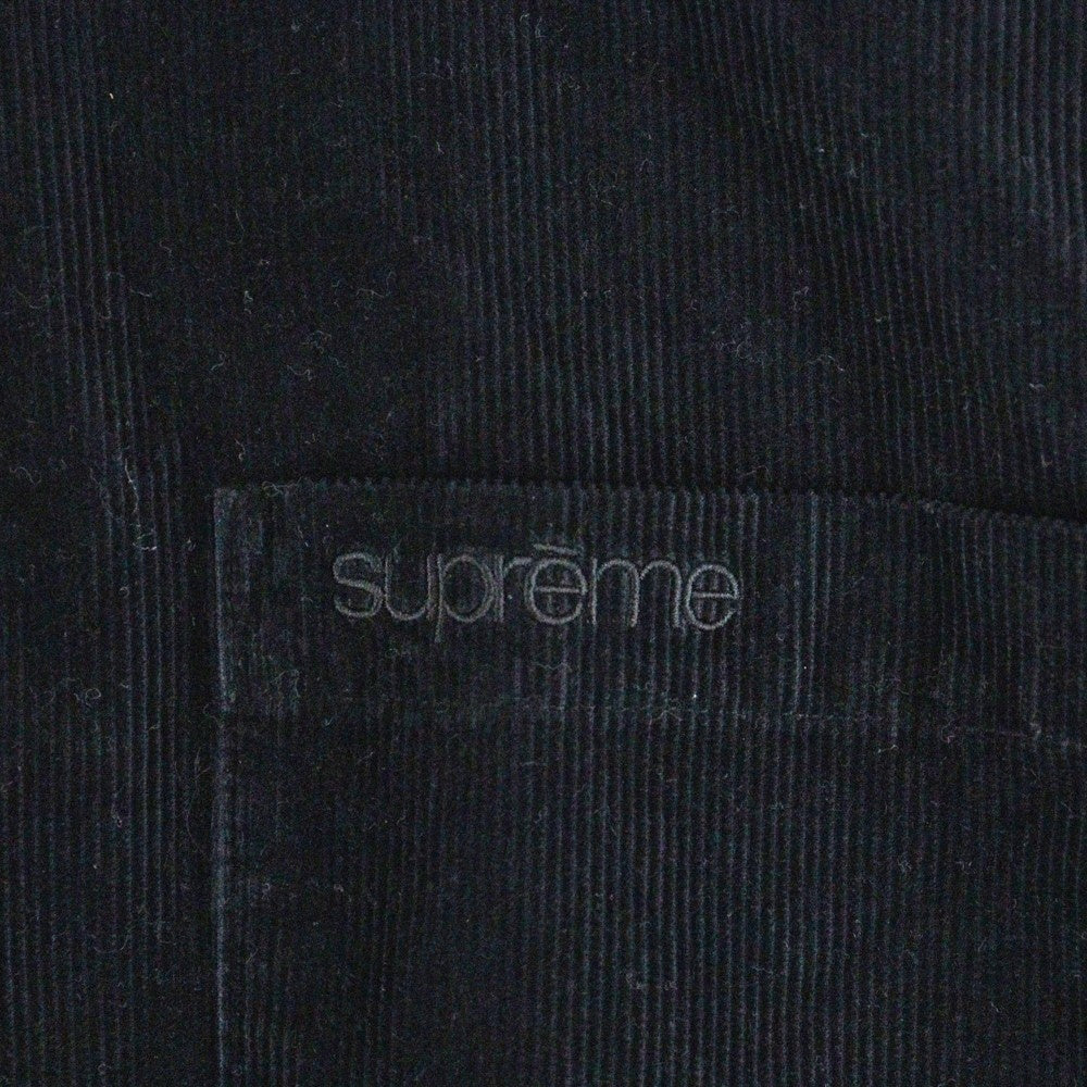 SUPREME(シュプリーム) 19AW Corduroy Shirt クラシックロゴ コーデュロイ 長袖 シャツ ブラック