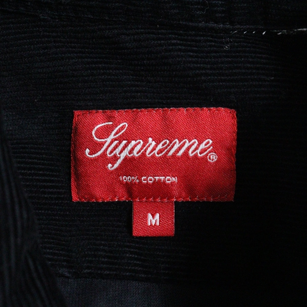SUPREME(シュプリーム) 19AW Corduroy Shirt クラシックロゴ コーデュロイ 長袖 シャツ ブラック