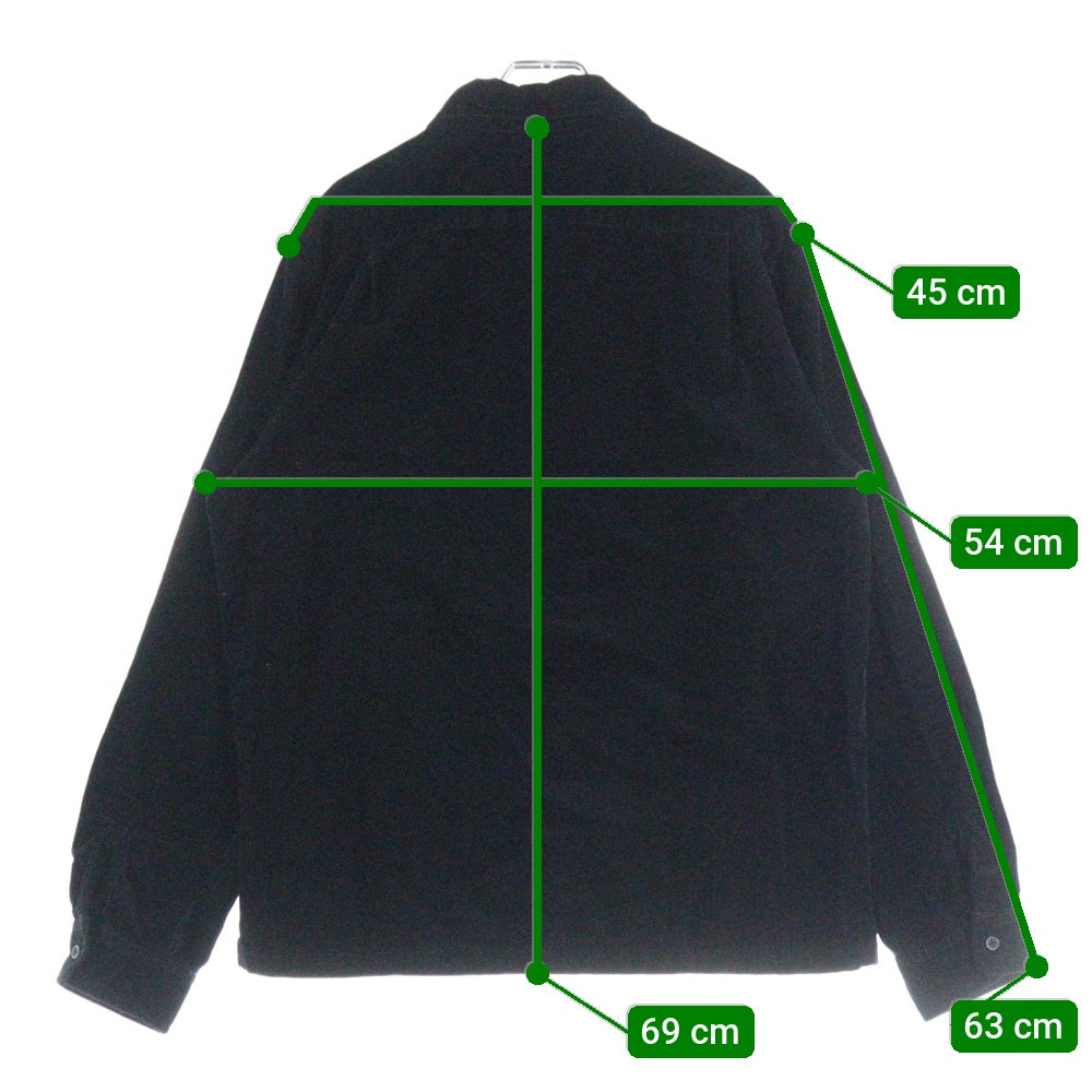 SUPREME(シュプリーム) 19AW Corduroy Shirt クラシックロゴ コーデュロイ 長袖 シャツ ブラック