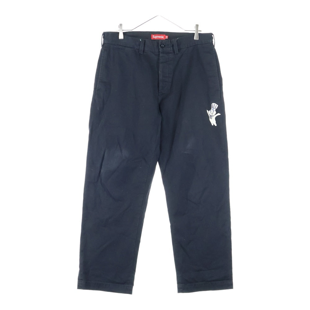 SUPREME(シュプリーム) 22SS × Doughboy Chino Pant ドゥボーイ グラフィックエンブロイダリー チノパンツ ブラック