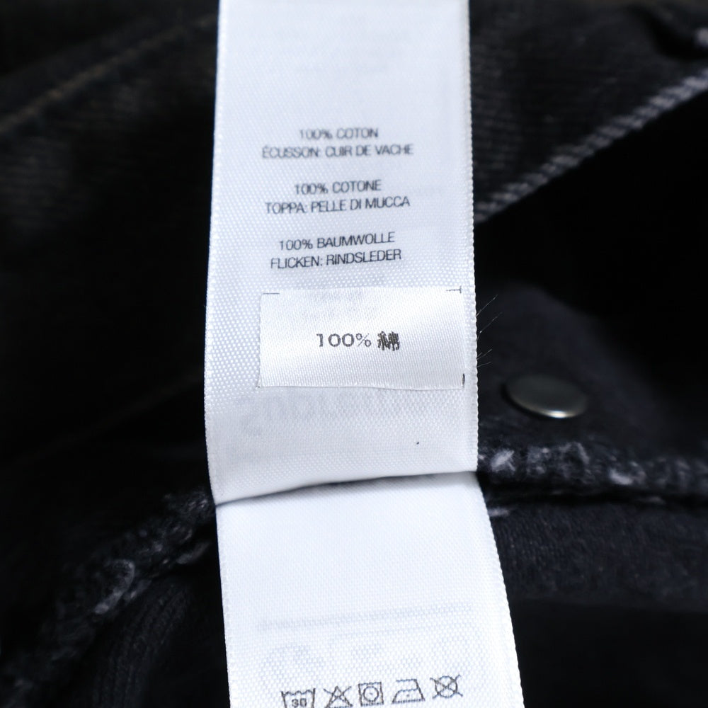 SUPREME(シュプリーム) 24SS Distressed Loose Fit Selvedge Jean ディストレスド ロゴエンブロイダリー セルビッジ ルーズフィット デニムパンツ ブラック