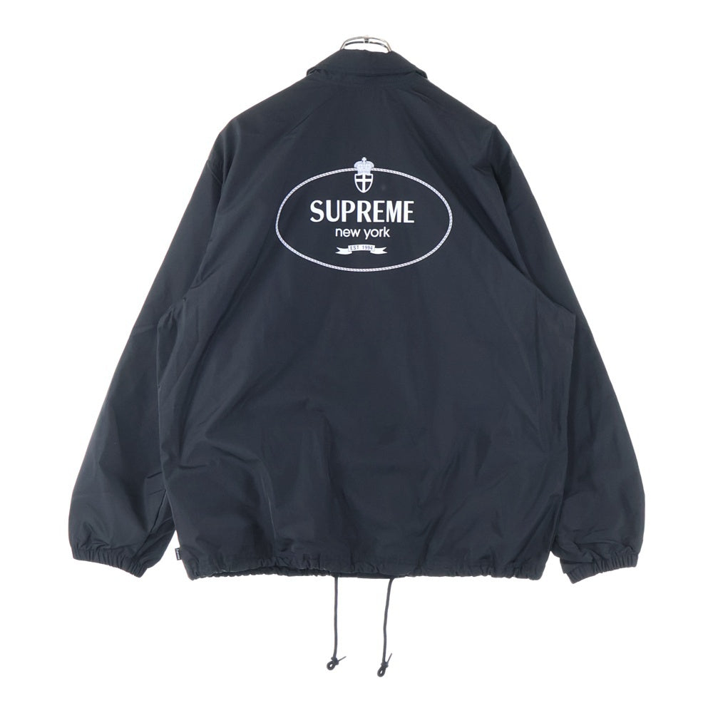 SUPREME(シュプリーム) 24AW Crest Coaches Jacket クレスト ロゴエンブロイダリー コーチジャケット ブラック