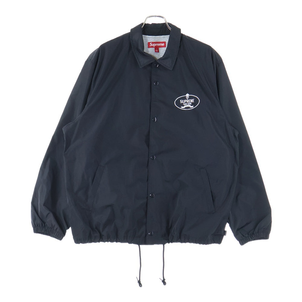 SUPREME(シュプリーム) 24AW Crest Coaches Jacket クレスト ロゴエンブロイダリー コーチジャケット ブラック