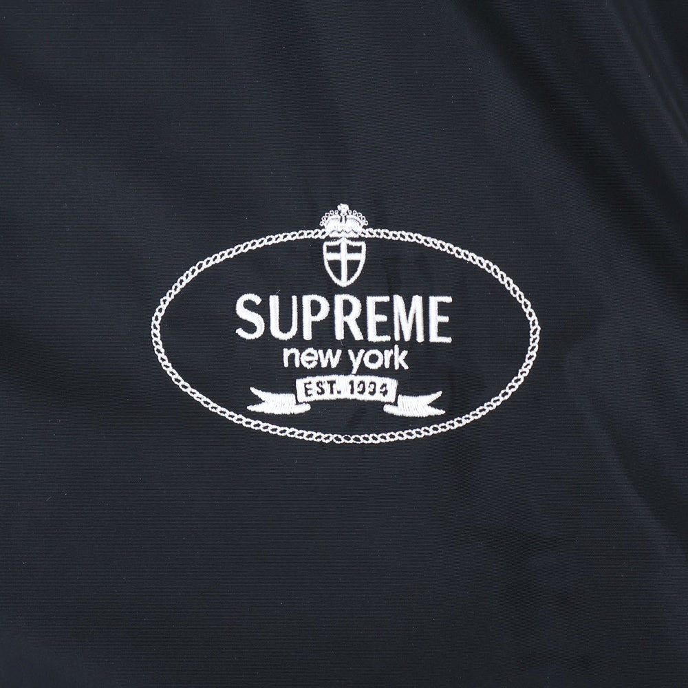 SUPREME(シュプリーム) 24AW Crest Coaches Jacket クレスト ロゴエンブロイダリー コーチジャケット ブラック