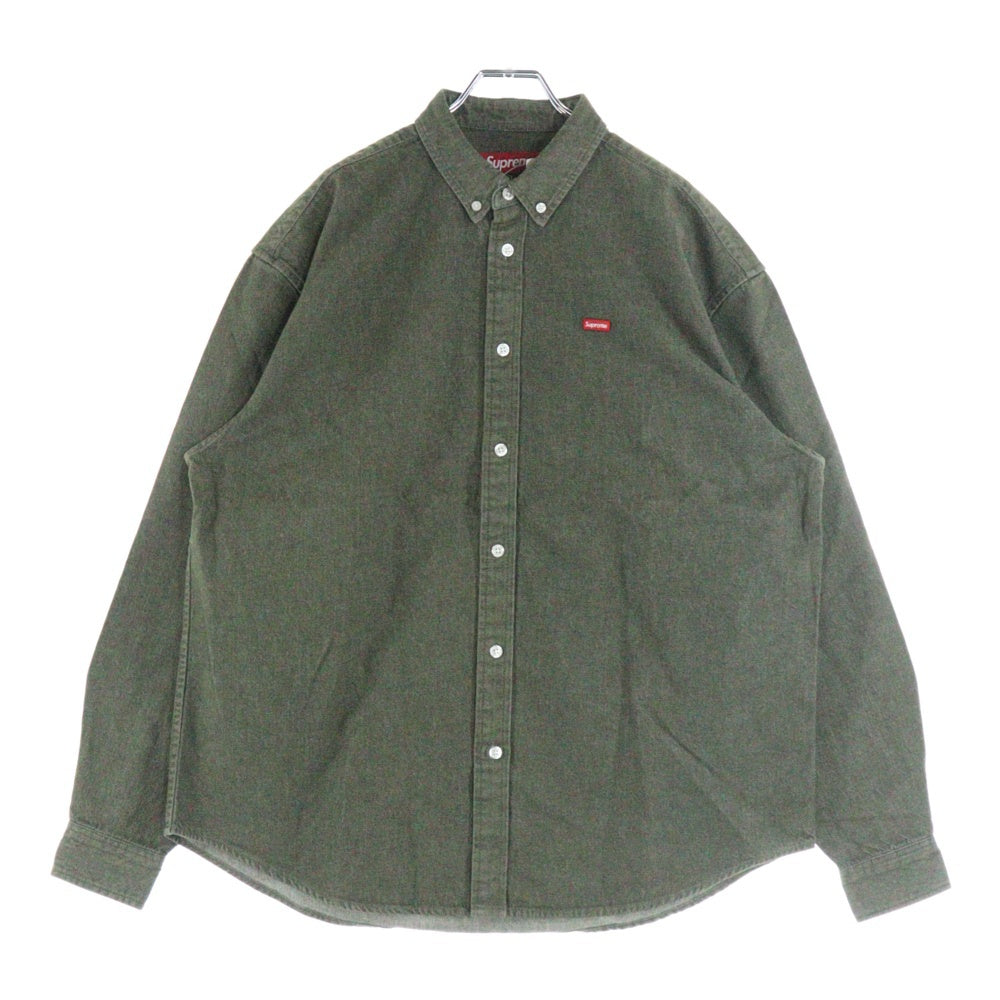 SUPREME(シュプリーム) 22AW Small Box Logo Twill shirt スモールボックスロゴ コットンツイル 長袖シャツ カーキ