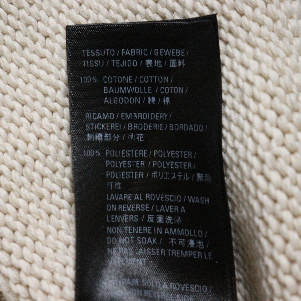 BALENCIAGA(バレンシアガ) 22SS ロゴエンブロイダリー クルーネックニット セーター ベージュ 683303 T3230