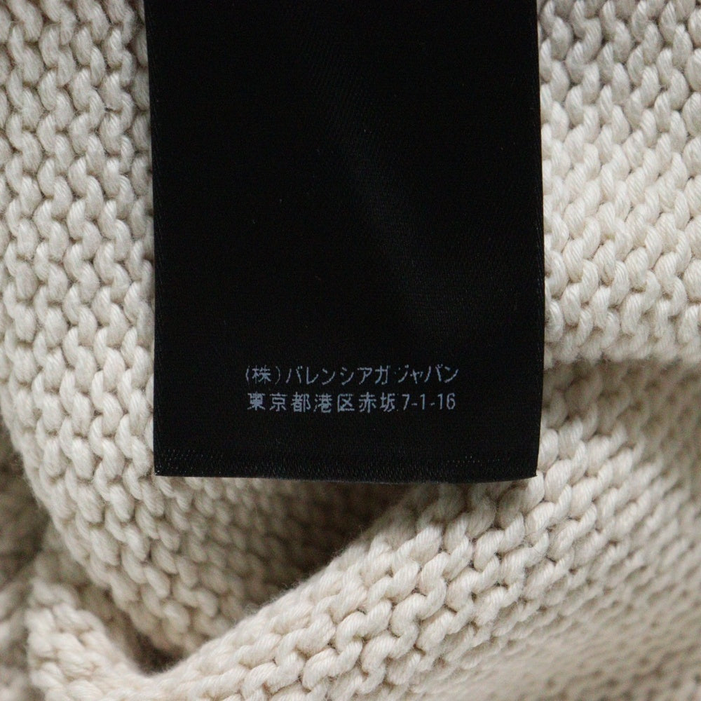BALENCIAGA(バレンシアガ) 22SS ロゴエンブロイダリー クルーネックニット セーター ベージュ 683303 T3230