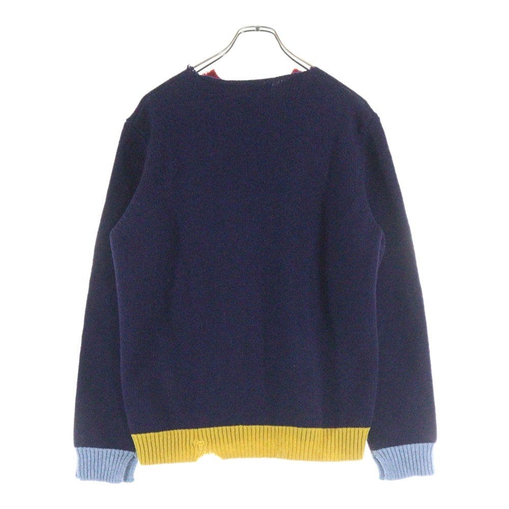 MARNI(マルニ) 21SS ダメージ加工 ウール クルーネックニット セーター マルチカラー GCMG0163Q0