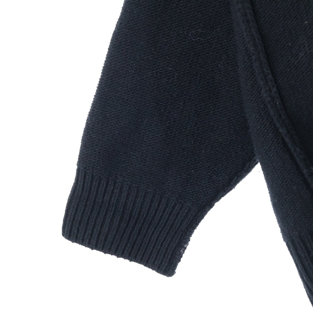 MM6 Maison Margiela(エムエムシックスメゾンマルジェラ) SWEATER PATCH KNIT ナンバーパッチ ウール混 ニット カーディガン ブラック S62GP0075