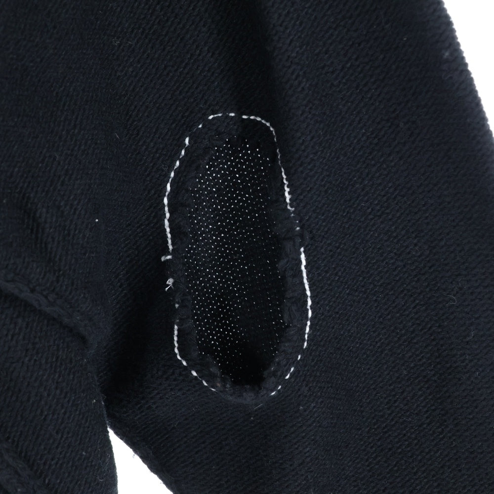 MM6 Maison Margiela(エムエムシックスメゾンマルジェラ) SWEATER PATCH KNIT ナンバーパッチ ウール混 ニット カーディガン ブラック S62GP0075