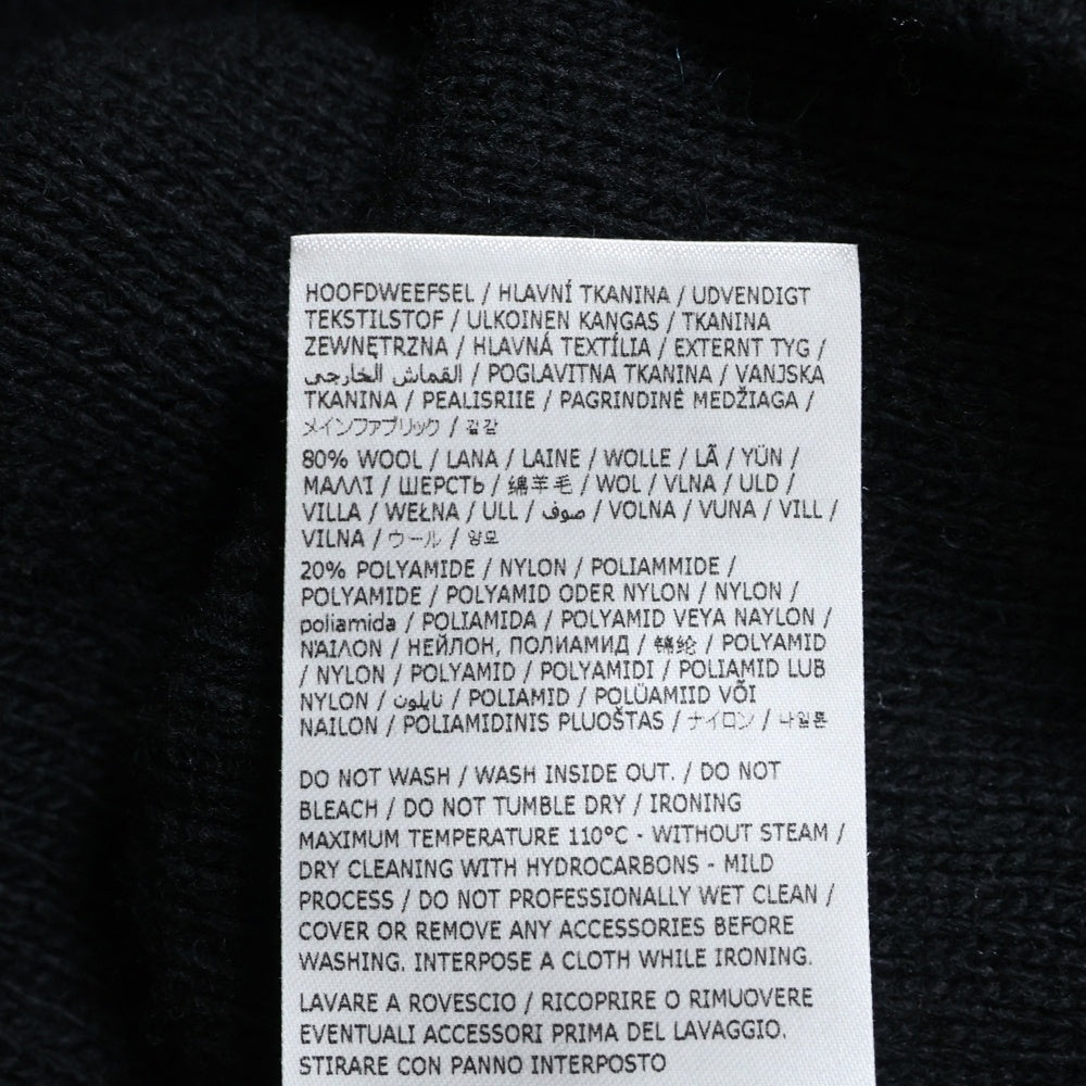 MM6 Maison Margiela(エムエムシックスメゾンマルジェラ) SWEATER PATCH KNIT ナンバーパッチ ウール混 ニット カーディガン ブラック S62GP0075