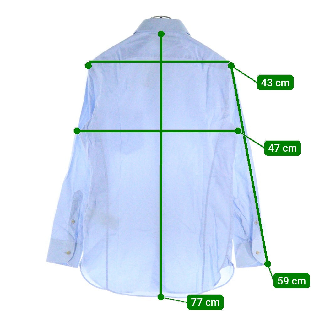 GUCCI(グッチ) Cotton shirt with Double G embroidery ダブルG ロゴエンブロイダリー コットン 長袖シャツ ライトブルー 699554 ZAJOM