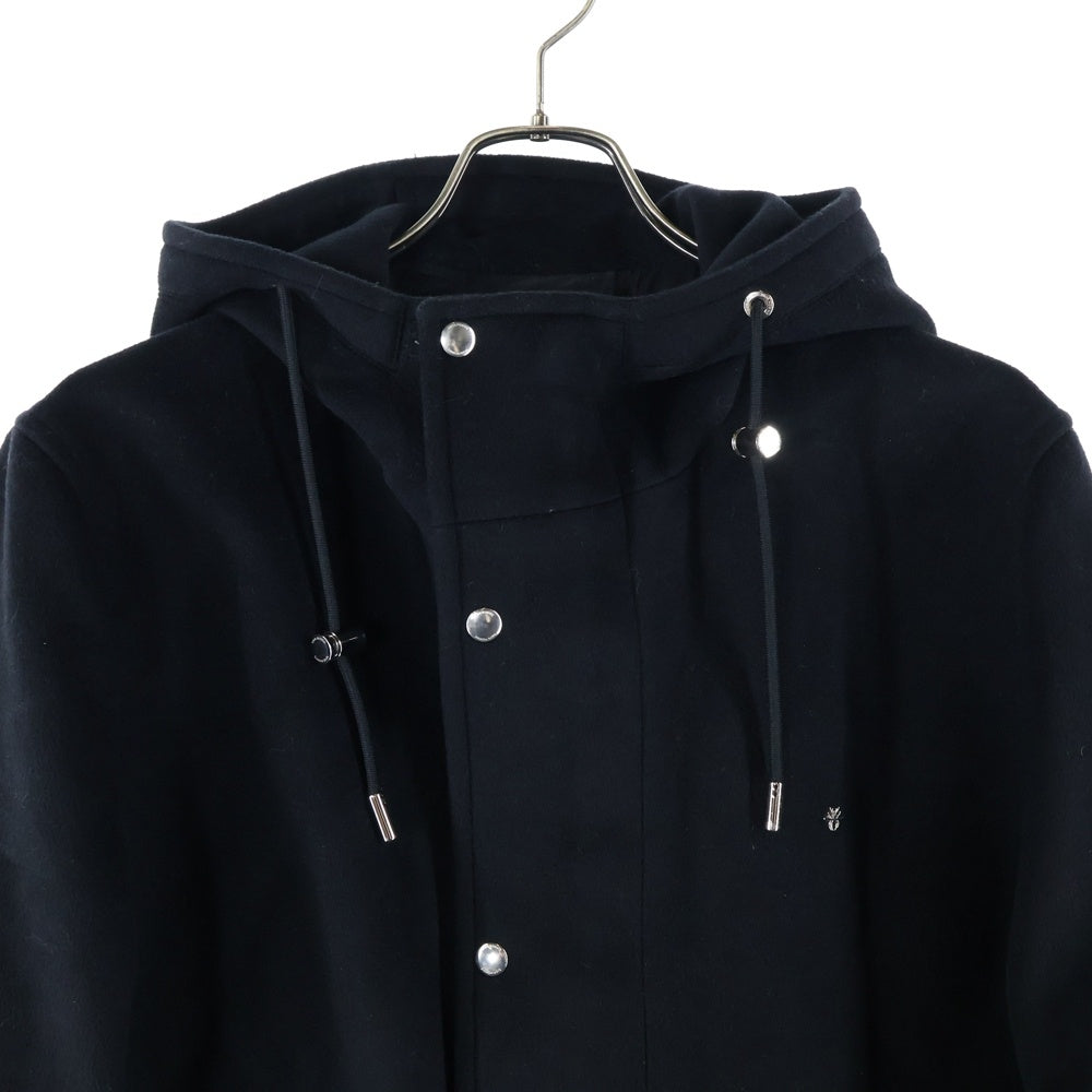 DIOR(ディオール) 18AW アトリエビー カシミヤ混 フーデット コート ブラック 733C375C3183
