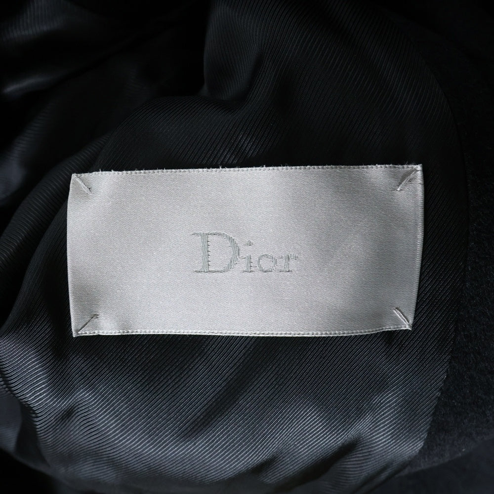 DIOR(ディオール) 18AW アトリエビー カシミヤ混 フーデット コート ブラック 733C375C3183
