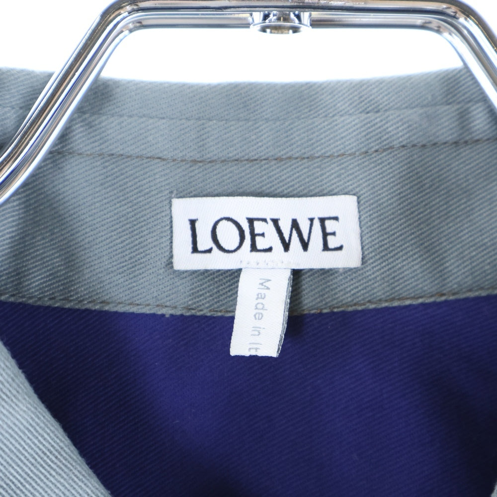 LOEWE(ロエベ) 21AW パッチワーク コットン レギュラーカラー ワークシャツ マルチカラー H526Y05W28