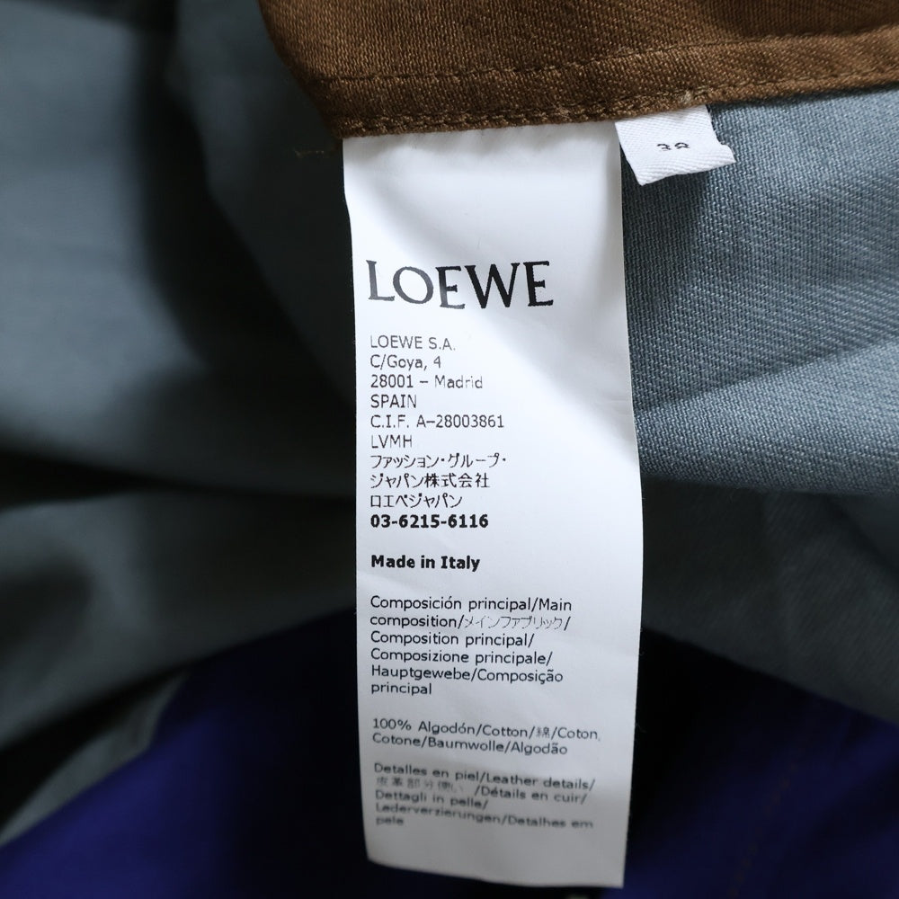 LOEWE(ロエベ) 21AW パッチワーク コットン レギュラーカラー ワークシャツ マルチカラー H526Y05W28
