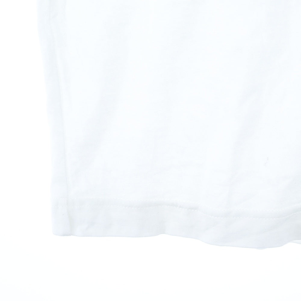 LOUIS VUITTON(ルイヴィトン) 22AW ロゴエンブロイダリー クルーネック半袖Tシャツ カットソー ホワイト RM222Q JC8 HAY50W