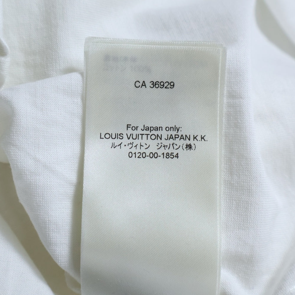 LOUIS VUITTON(ルイヴィトン) 22AW ロゴエンブロイダリー クルーネック半袖Tシャツ カットソー ホワイト RM222Q JC8 HAY50W