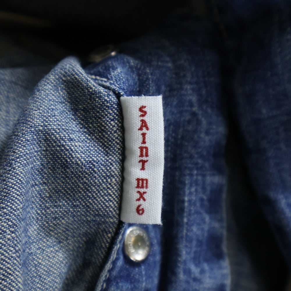 SAINT MICHAEL(セントマイケル) 23AW DENIM PAINTER PANTS ペインター ダメージ加工 デニムパンツ インディゴブルー SM-A23-0000-038