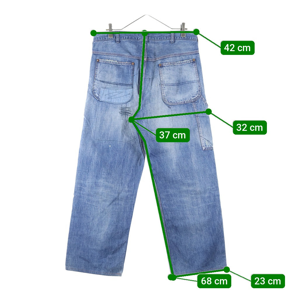 SAINT MICHAEL(セントマイケル) 23AW DENIM PAINTER PANTS ペインター ダメージ加工 デニムパンツ インディゴブルー SM-A23-0000-038