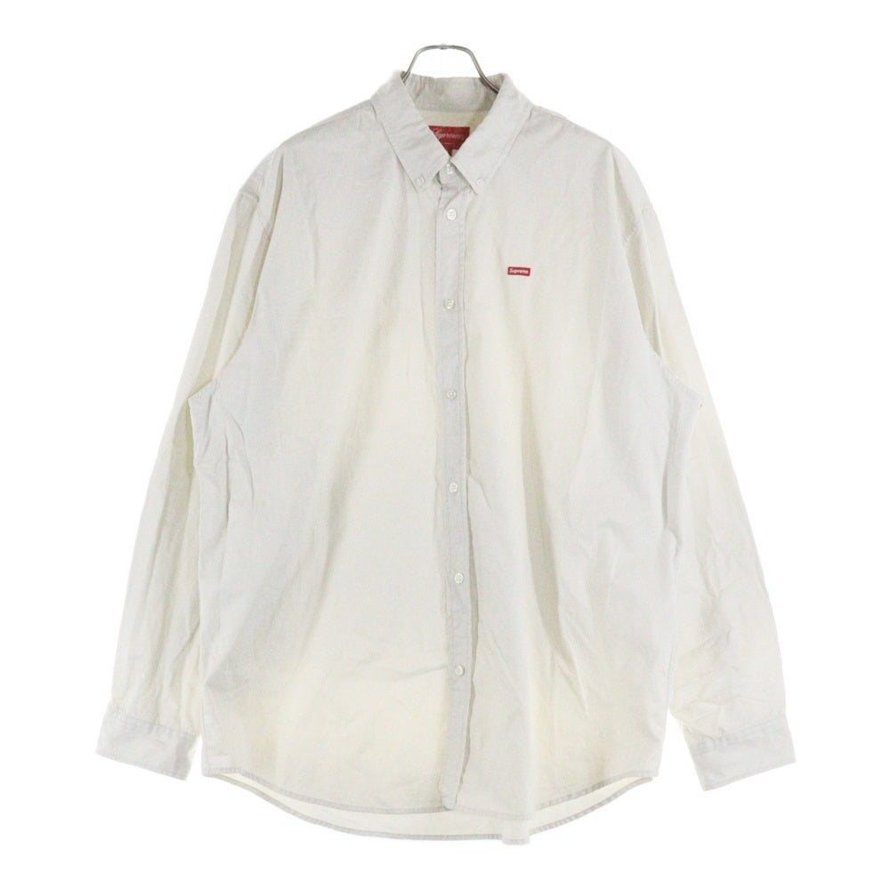 SUPREME(シュプリーム) Small Box Shirt スモールボックスロゴ長袖シャツ ベージュ