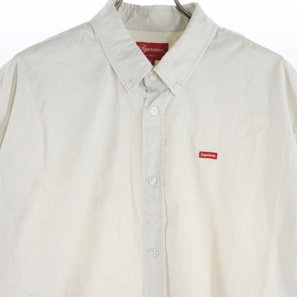 SUPREME(シュプリーム) Small Box Shirt スモールボックスロゴ長袖シャツ ベージュ