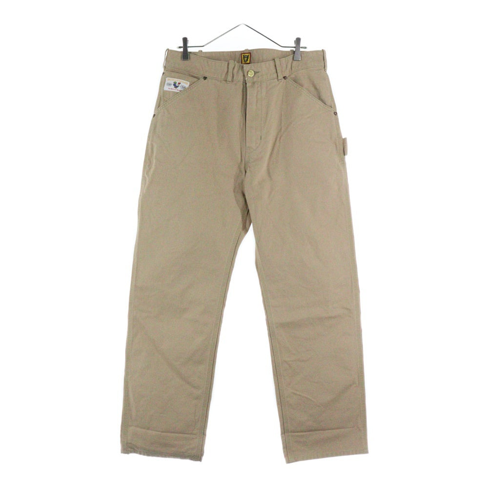 HUMAN MADE(ヒューマンメイド) cotton trousers Washed Duck Work Pants バック ハートロゴ刺繍 ワーク パンツ ベージュ