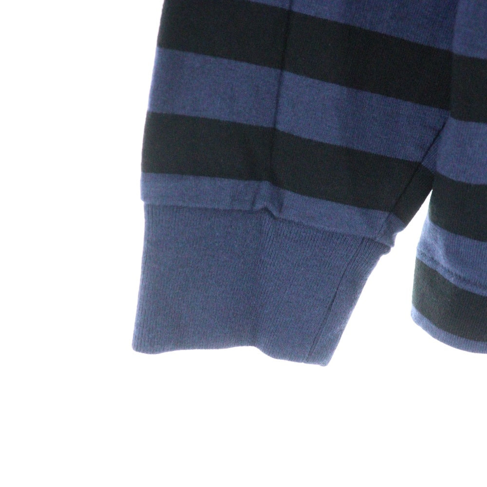 HUMAN MADE(ヒューマンメイド) 24AW STRIPED L/S T-SHIRT HM28CS039 ハートロゴ刺繍 ボーダー長袖Tシャツ ブルー