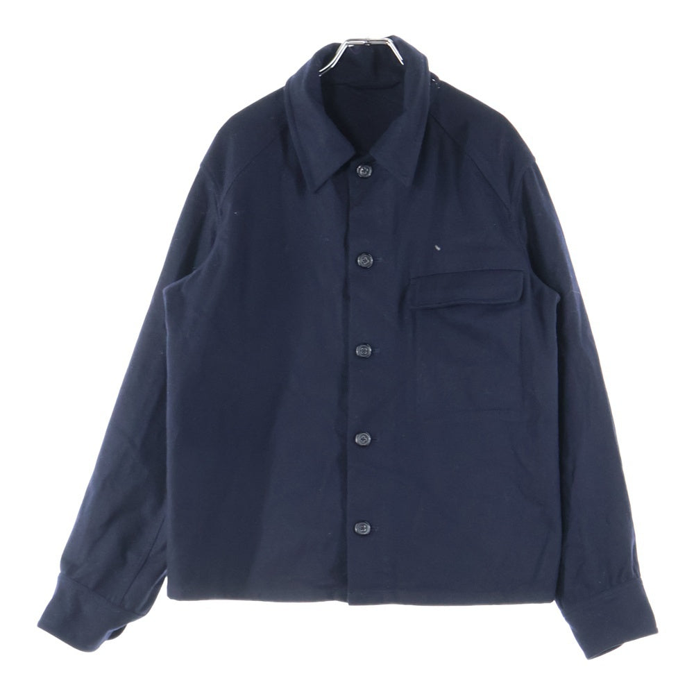 JIL SANDER(ジルサンダー) ヴァージンウールメルトン バルカラーコート ネイビー 420543