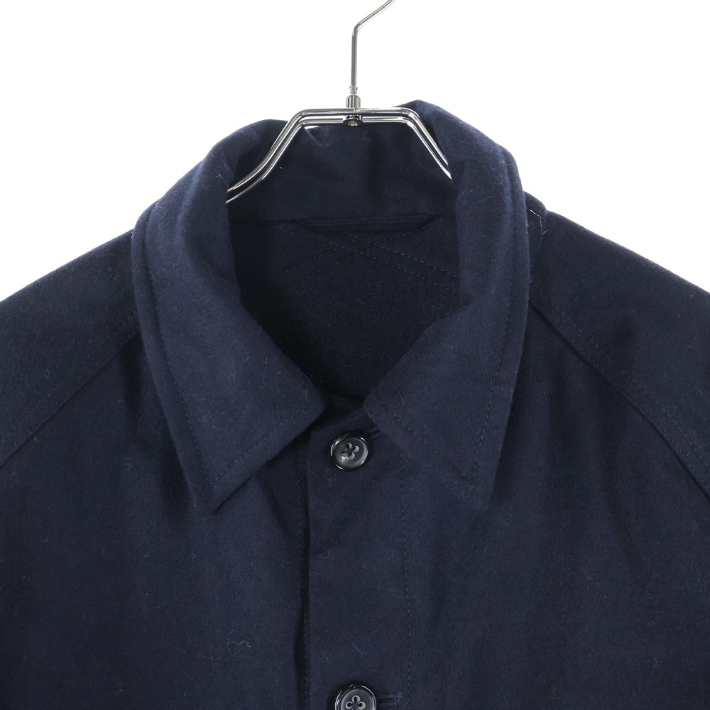 JIL SANDER(ジルサンダー) ヴァージンウールメルトン バルカラーコート ネイビー 420543