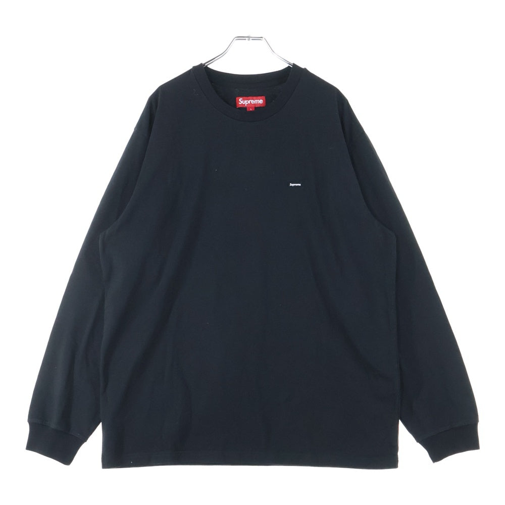 SUPREME(シュプリーム) 23AW Small Box L/S Tee スモールボックス ワッペンロゴ ロングスリーブ 長袖Tシャツ カットソー ブラック