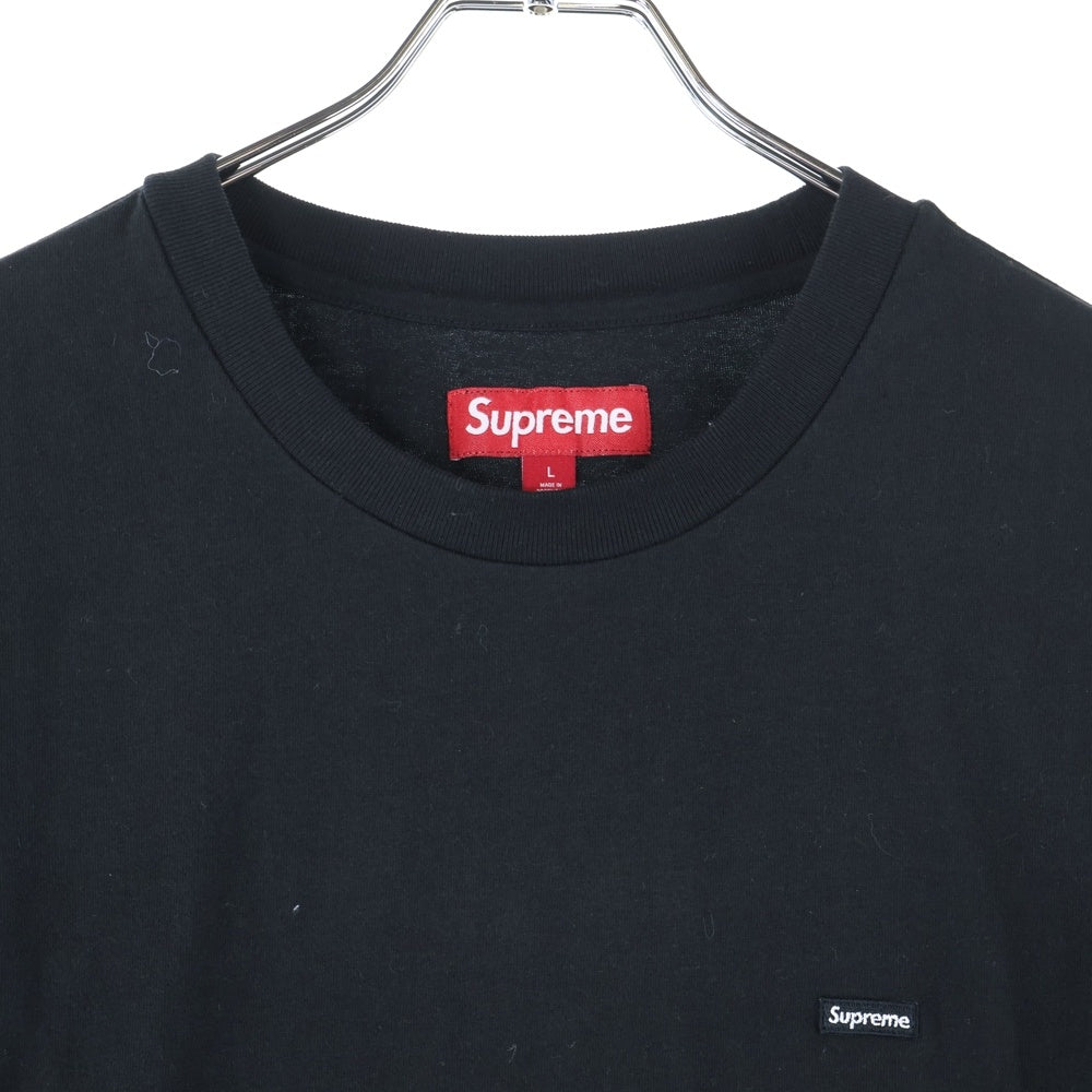 SUPREME(シュプリーム) 23AW Small Box L/S Tee スモールボックス ワッペンロゴ ロングスリーブ 長袖Tシャツ カットソー ブラック