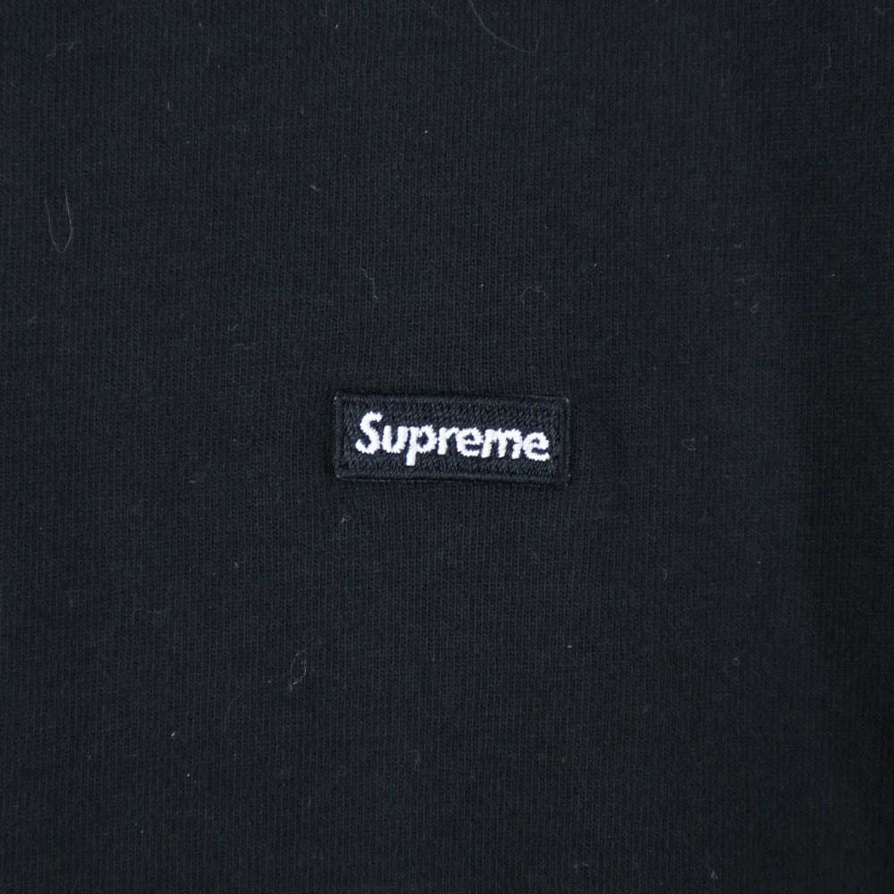 SUPREME(シュプリーム) 23AW Small Box L/S Tee スモールボックス ワッペンロゴ ロングスリーブ 長袖Tシャツ カットソー ブラック