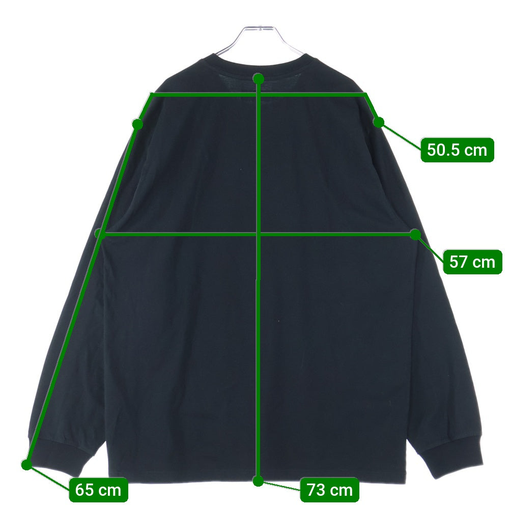 SUPREME(シュプリーム) 23AW Small Box L/S Tee スモールボックス ワッペンロゴ ロングスリーブ 長袖Tシャツ カットソー ブラック