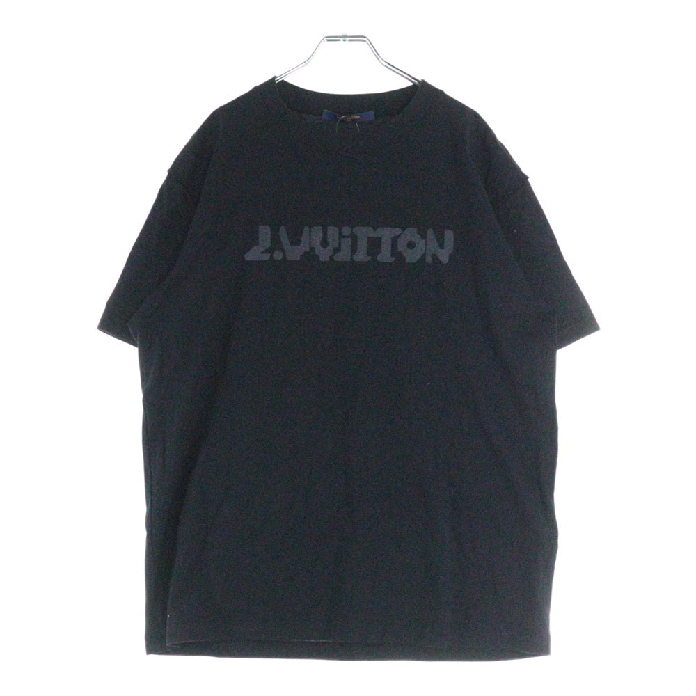 LOUIS VUITTON(ルイヴィトン) 22SS テルモヒートリアクティブ ロゴ プリント 半袖 カットソー Tシャツ ブラック RM221M NPG HMY13W
