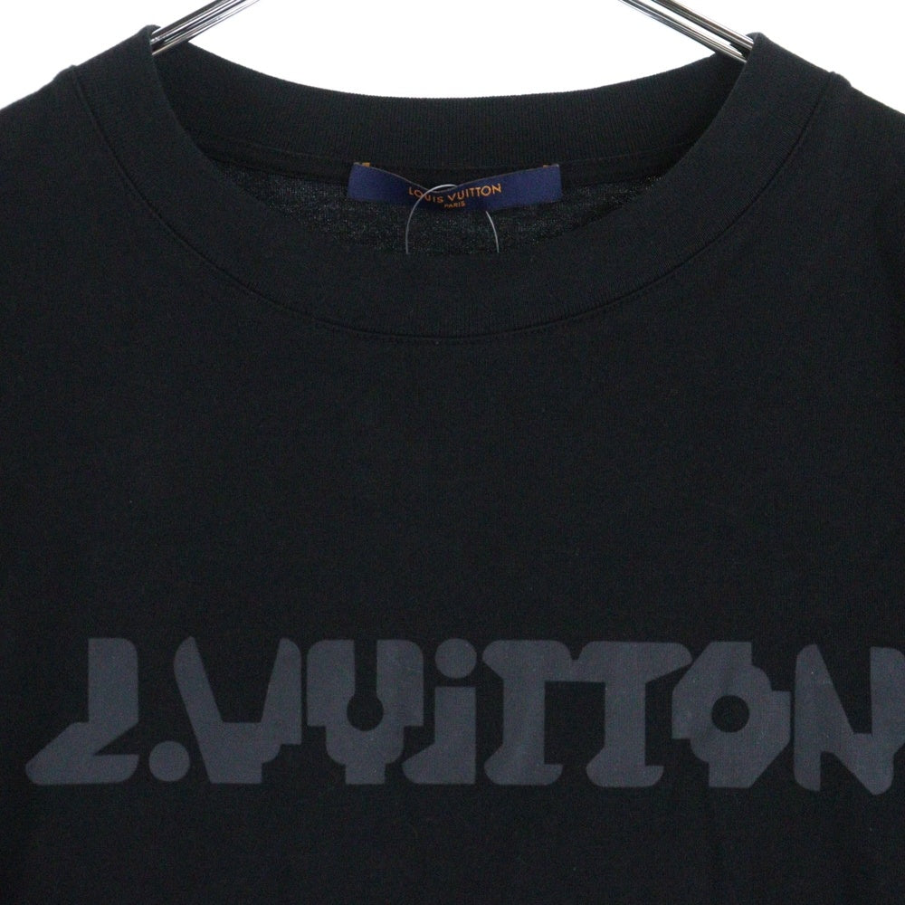 LOUIS VUITTON(ルイヴィトン) 22SS テルモヒートリアクティブ ロゴ プリント 半袖 カットソー Tシャツ ブラック RM221M NPG HMY13W