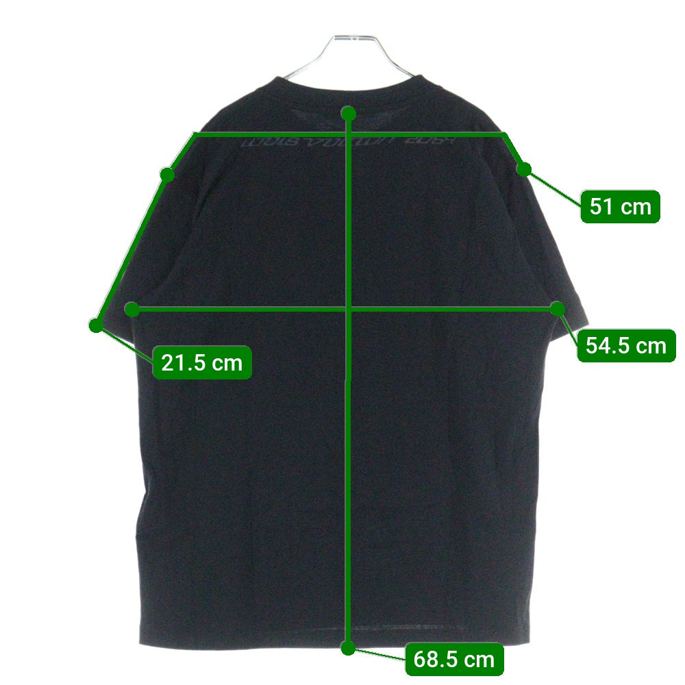LOUIS VUITTON(ルイヴィトン) 22SS テルモヒートリアクティブ ロゴ プリント 半袖 カットソー Tシャツ ブラック RM221M NPG HMY13W