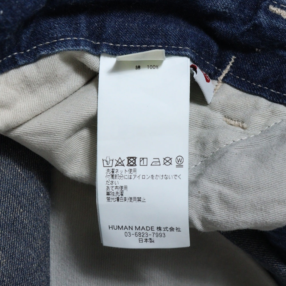 HUMAN MADE(ヒューマンメイド) SLIM DENIM PANTS バック ハートロゴ刺繍 スリムデニムパンツ インディゴ
