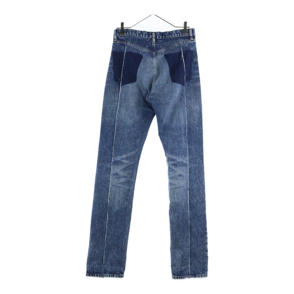 Maison Margiela 1(メゾンマルジェラ) 21SS 再構築 トリム リサイクルジーンズ ダメージデニムパンツ S51LA0139 S30744 インディゴ