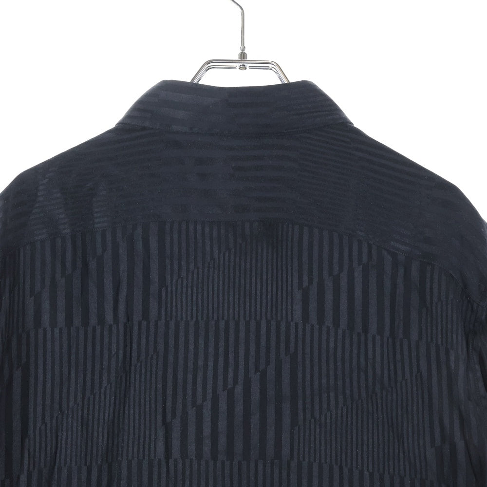 SAINT LAURENT PARIS(サンローランパリ) 19AW Silk Stripes Shirt シルク ストライプ 長袖 シャツ ブラック 653860 Y1D89